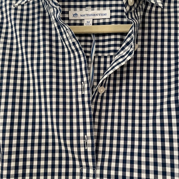 Southern Tide Gingham Popover Scalloped Hem M NEW - Picture 6 of 8